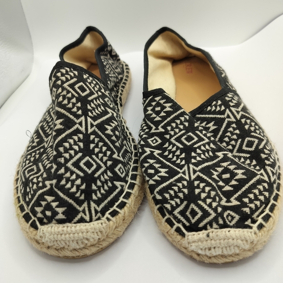 J Crew Loafer Shoes Size 10 Woven Flats Moccasin Style Womens Espadrilles - Picture 5 of 8